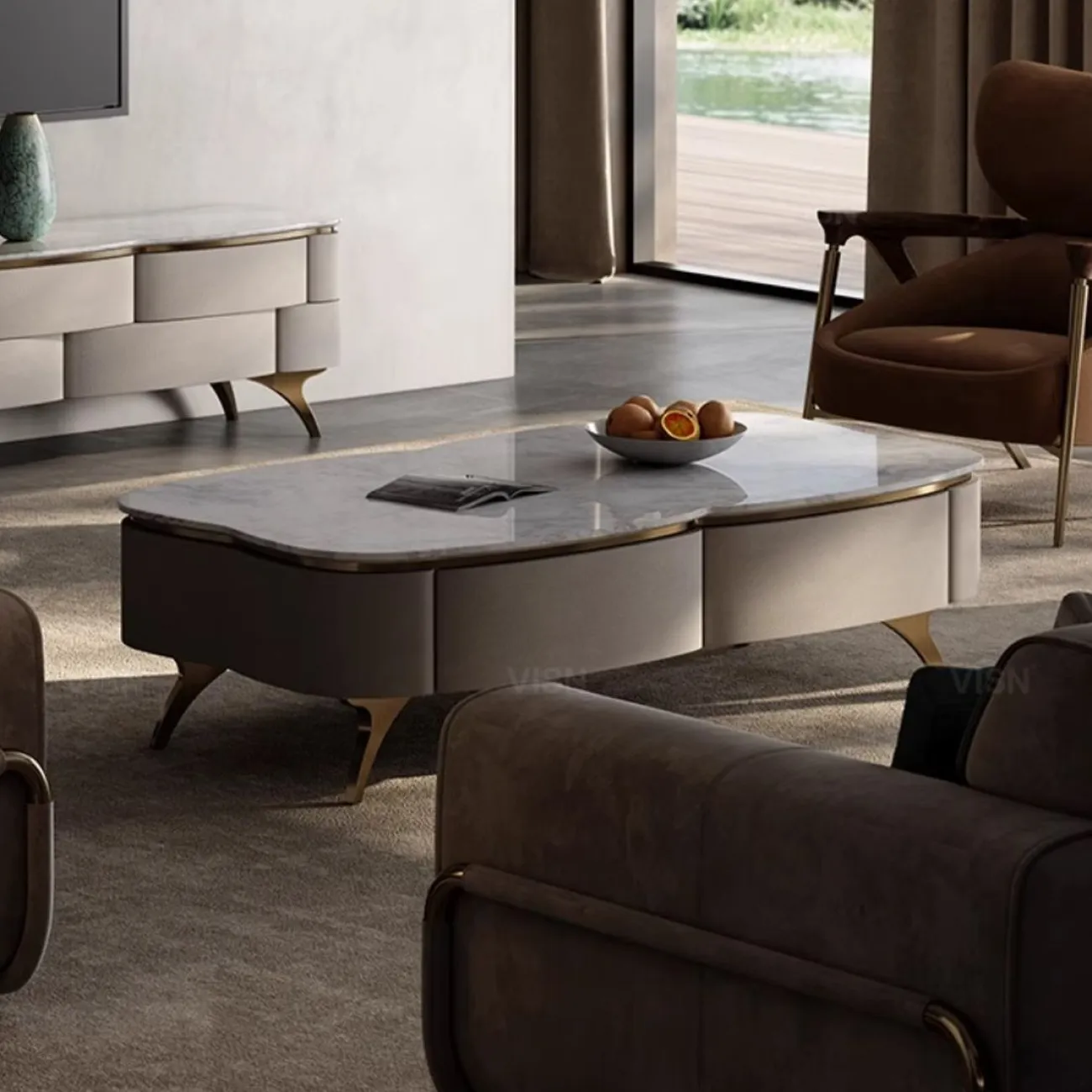 Журнальный столик из массива дерева LUXURY VISN 35893-29