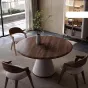 Роскошный круглый обеденный стол из массива дерева LUXURY VISN 35895-29