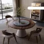 Роскошный круглый обеденный стол из массива дерева LUXURY VISN 35895-29