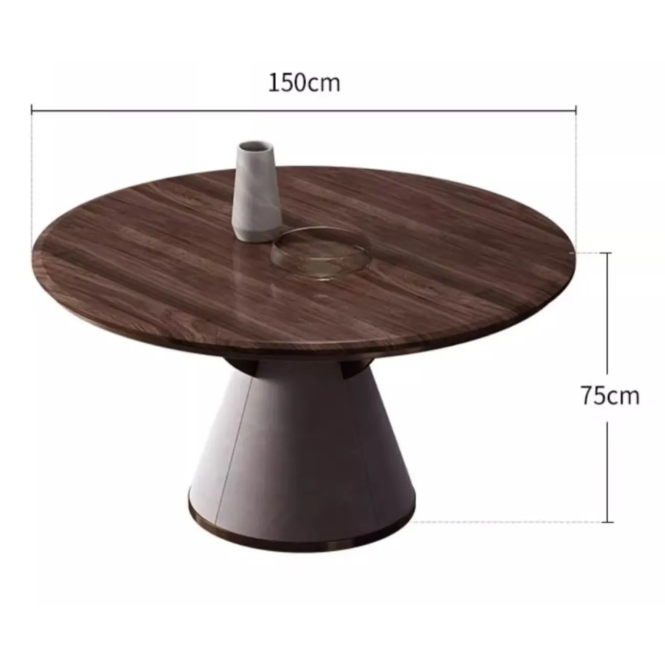 Роскошный круглый обеденный стол из массива дерева LUXURY VISN 35895-29