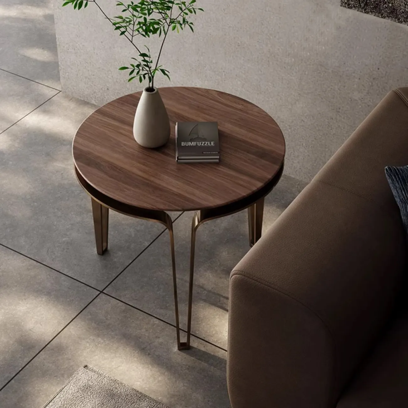 Лёгкий журнальный столик из чёрного ореха LUXURY VISN 35896-29