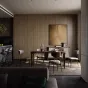 Многофункциональный стеклянный сервант из массива дерева LUXURY VISN 35904-29