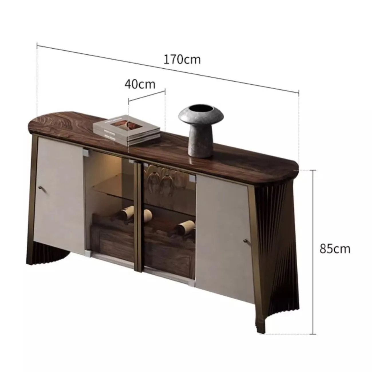 Многофункциональный стеклянный сервант из массива дерева LUXURY VISN 35904-29 Многофункциональный стеклянный сервант из массива дерева LUXURY VISN 35904-29