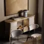 Многофункциональный стеклянный сервант из массива дерева LUXURY VISN 35904-29