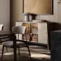 Многофункциональный стеклянный сервант из массива дерева LUXURY VISN 35904-29