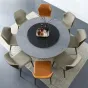 Роскошный круглый обеденный стол-трансформер в Современном стиле LaLume AR21240-23