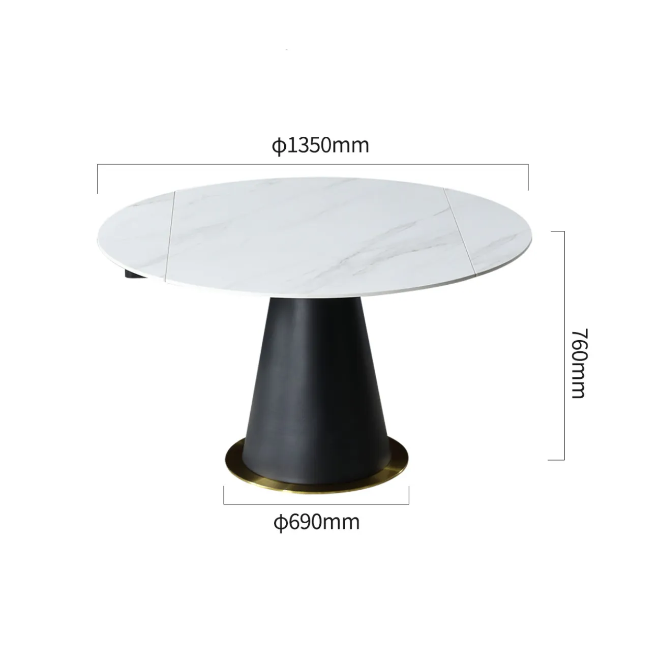 Роскошный обеденный стол-трансформер в Скандинавском стиле LaLume AR21252-23 Роскошный обеденный стол-трансформер в Скандинавском стиле LaLume AR21252-23