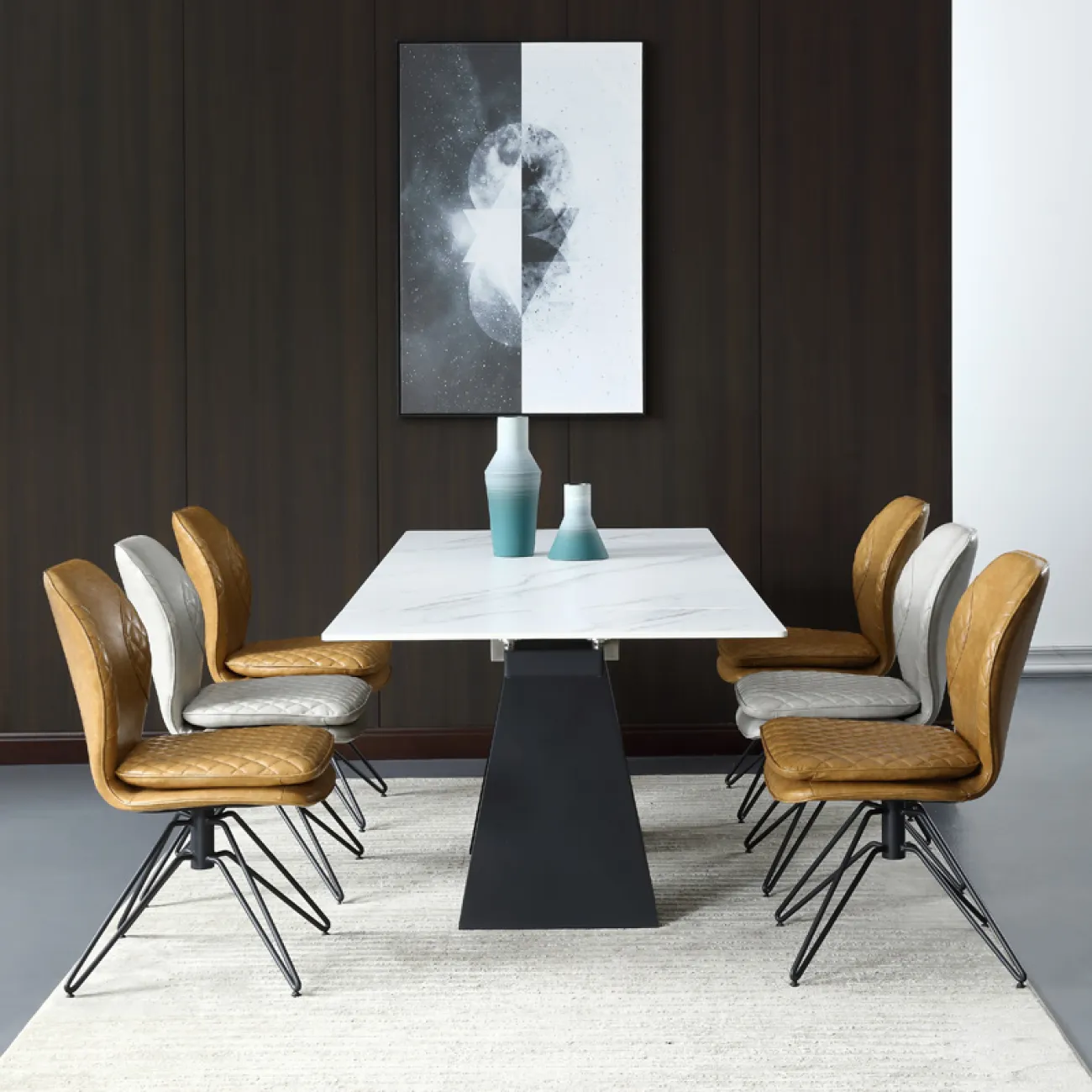 Минималистичный обеденный стол-трансформер в Современном стиле LaLume AR21253-23 Минималистичный обеденный стол-трансформер в Современном стиле LaLume AR21253-23