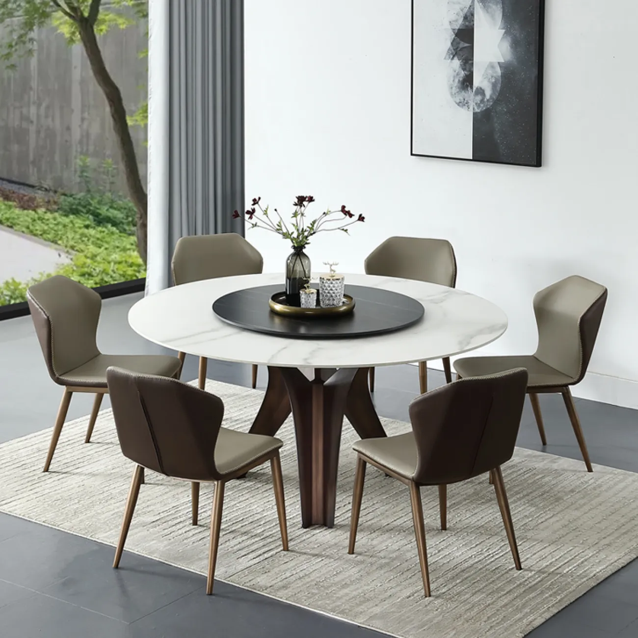 Роскошный круглый обеденный стол в Современном стиле LaLume AR21254-23