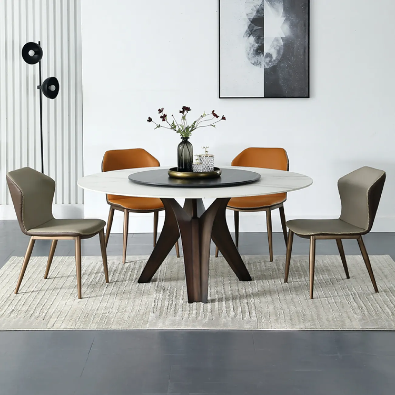 Роскошный круглый обеденный стол в Современном стиле LaLume AR21254-23