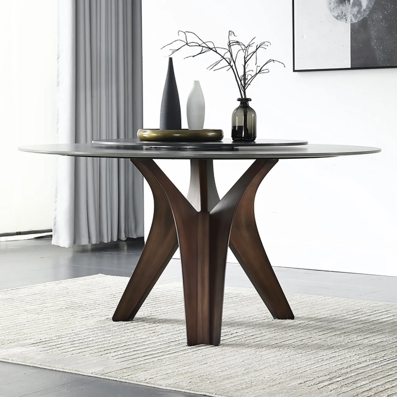 Роскошный круглый обеденный стол в Современном стиле LaLume AR21254-23