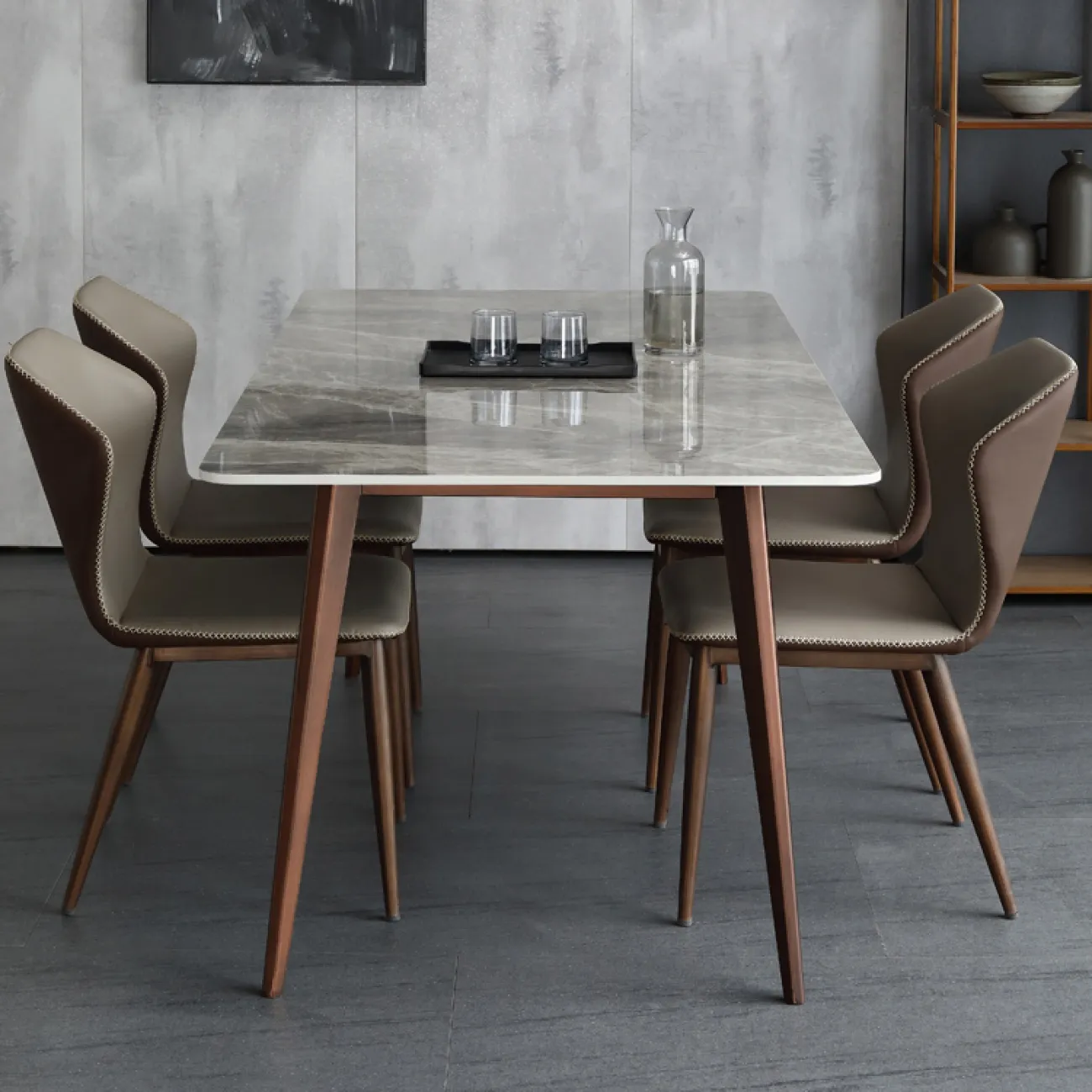 Роскошный каменный обеденный стол в Скандинавском стиле LaLume AR21271-23