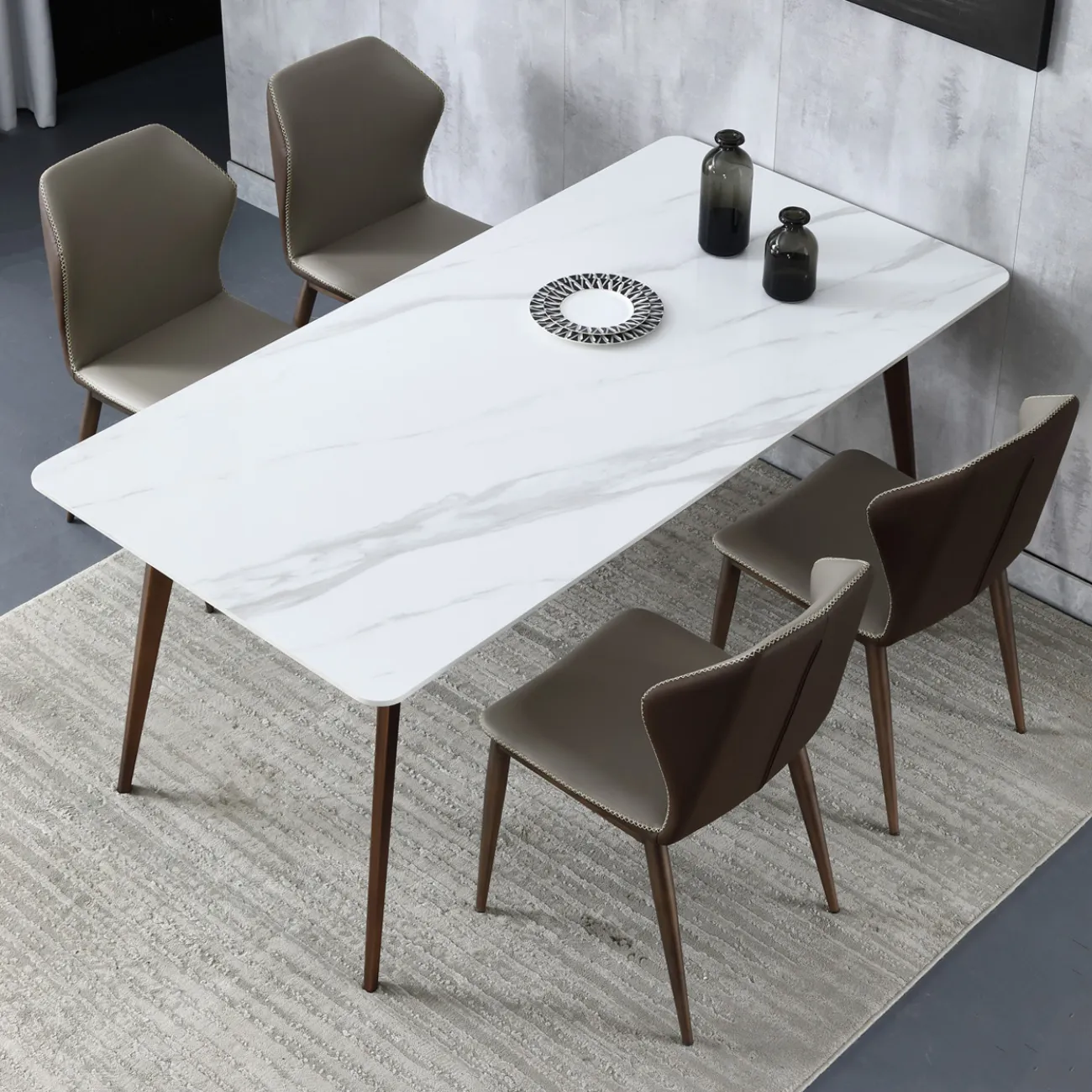 Роскошный каменный обеденный стол в Скандинавском стиле LaLume AR21271-23