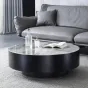 Роскошный круглый журнальный стол с ящиком в Минималистичном стиле LaLume AR21272-23