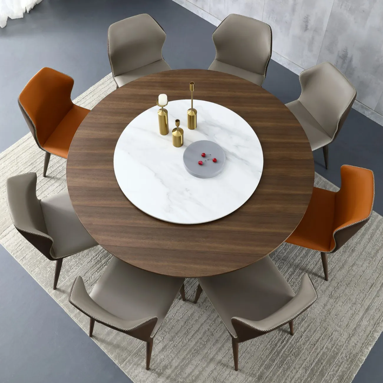 Роскошный круглый обеденный стол в Современном стиле LaLume AR21274-23