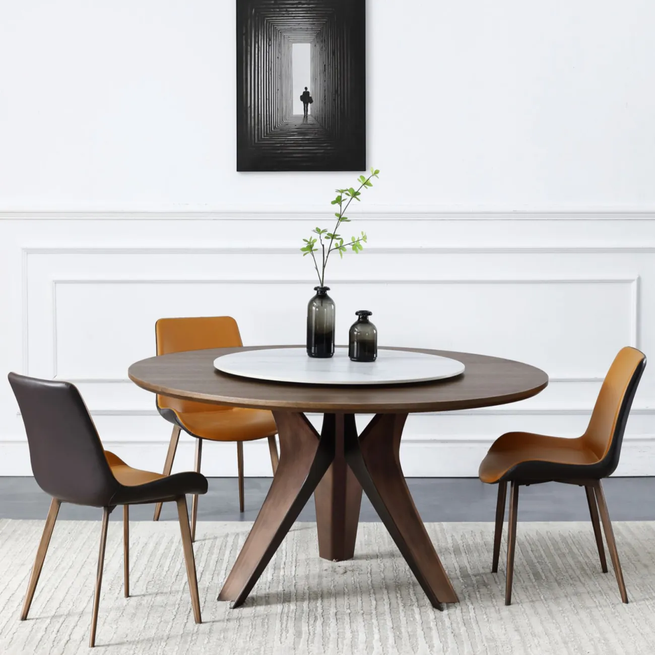 Роскошный круглый обеденный стол в Современном стиле LaLume AR21274-23