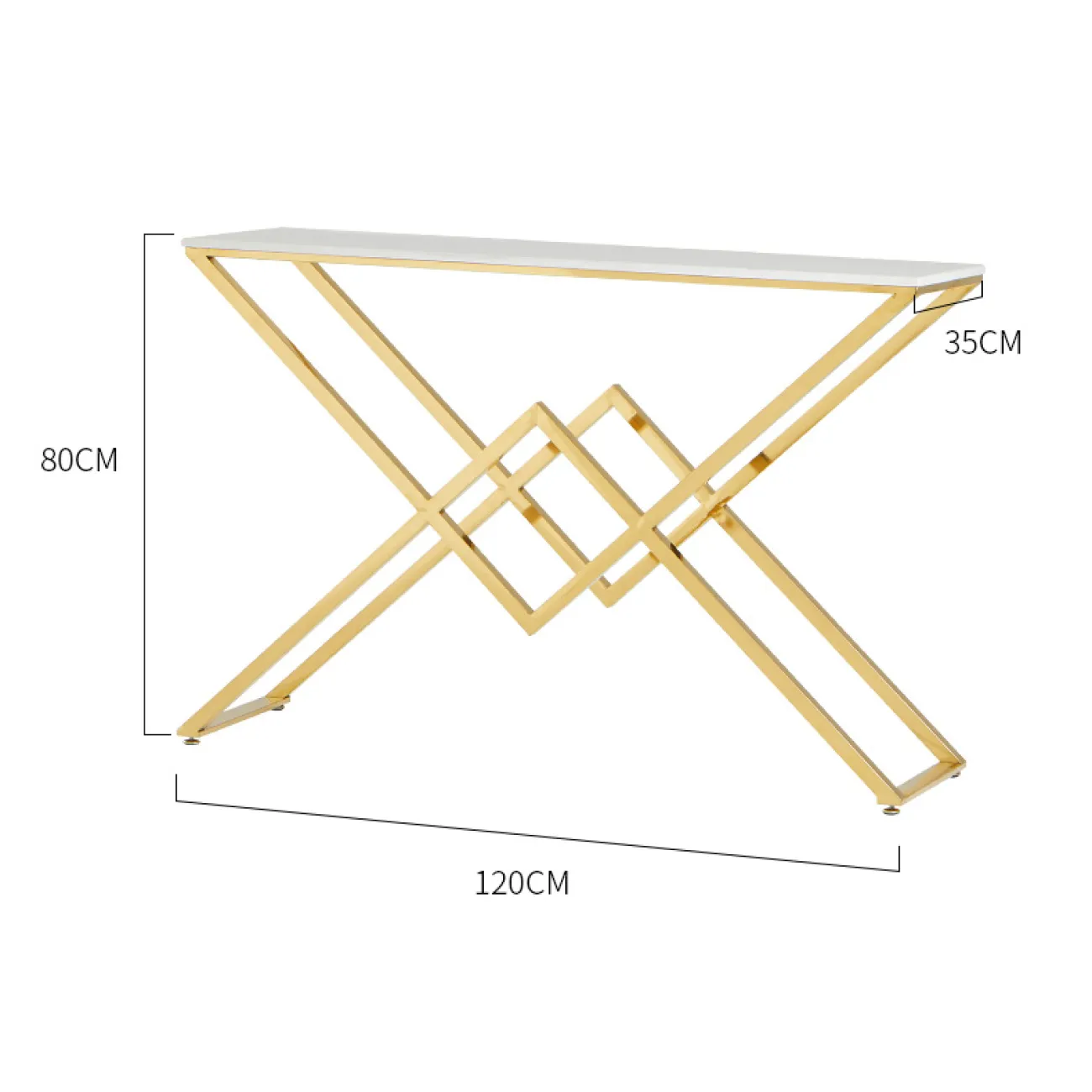 Минималистичный декоративный консольный стол для гостиной в Современном стиле LaLume DK21947-23