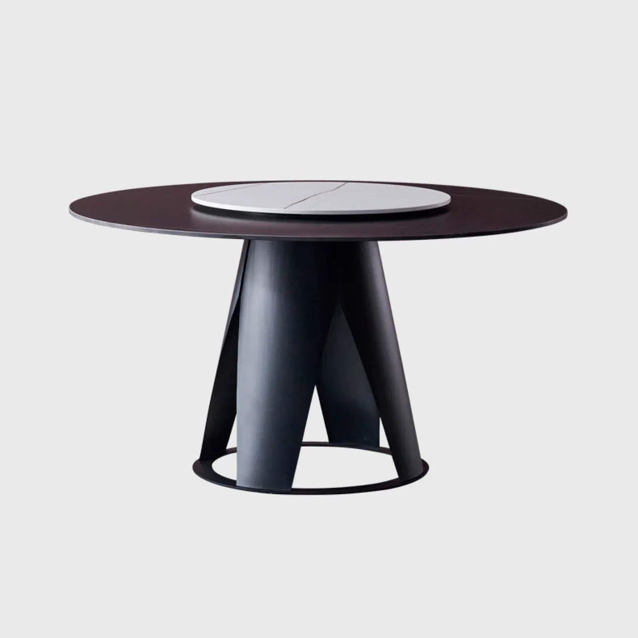 Необычный круглый обеденный стол с вращающейся серединой в стиле Минимализм LaLume AR22299-23