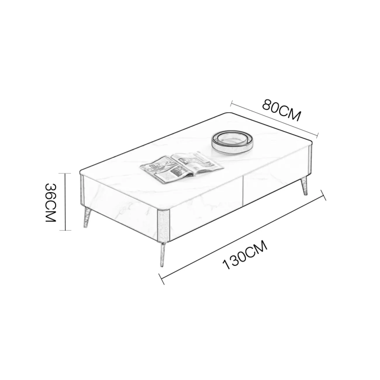 Минималистичная тумба из сланца для телевизора в Современном стиле LaLume AR22307-23