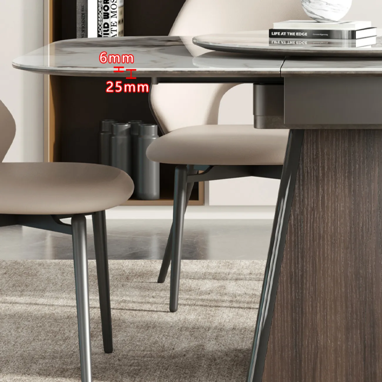 Многофункциональный раскладной обеденный стол с индукционной плитой в стиле Минимализм LaLume AR22309-23