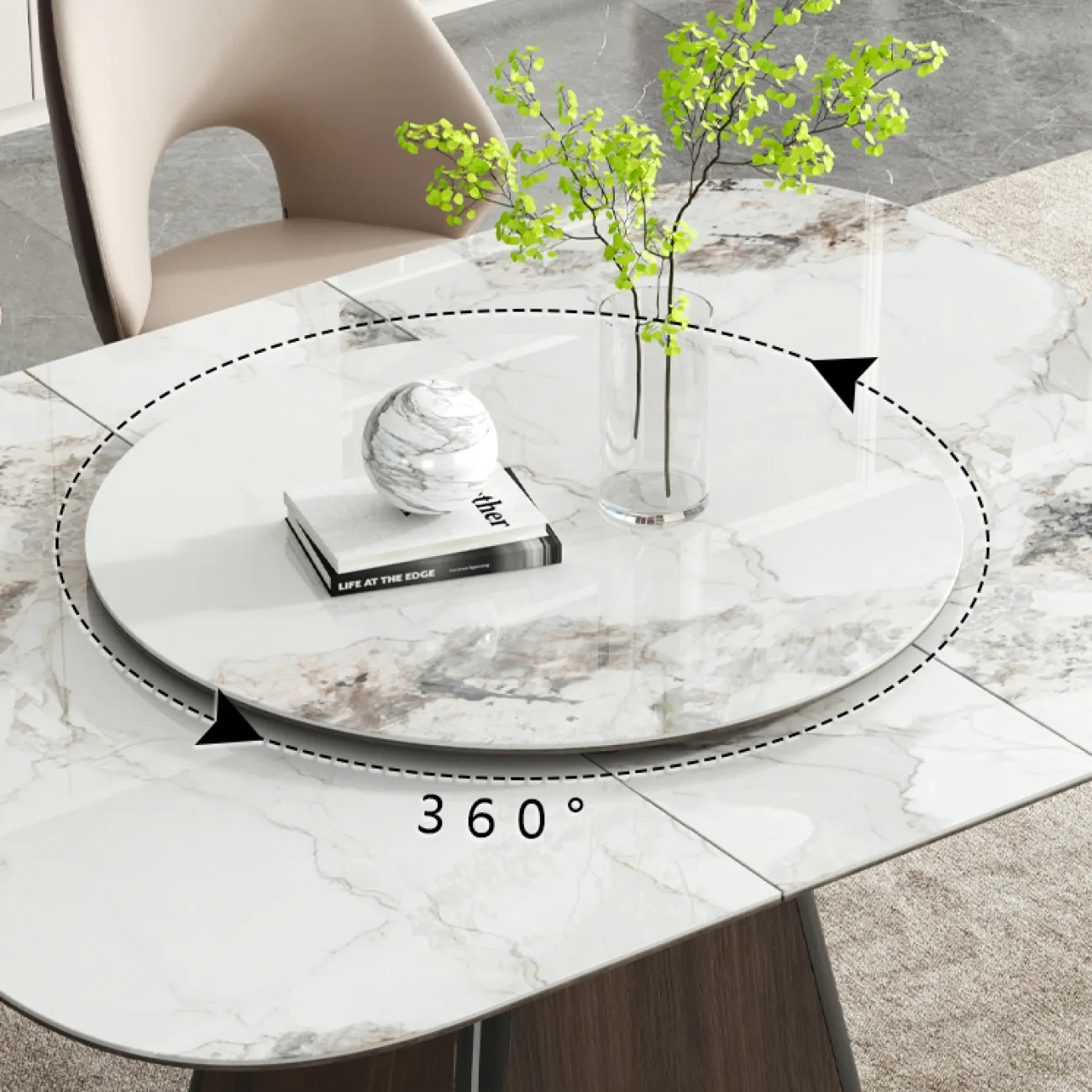 Многофункциональный раскладной обеденный стол с индукционной плитой в стиле Минимализм LaLume AR22309-23