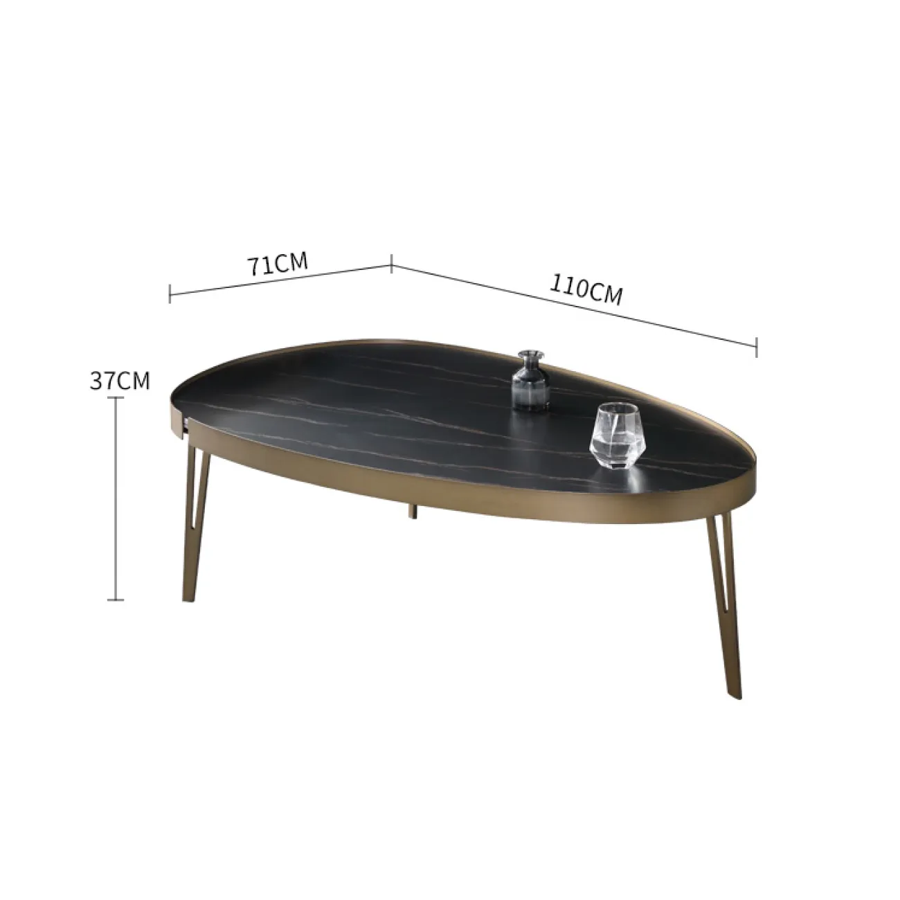 Великолепный журнальный стол из камня в стиле Минимализм LaLume AR22313-23