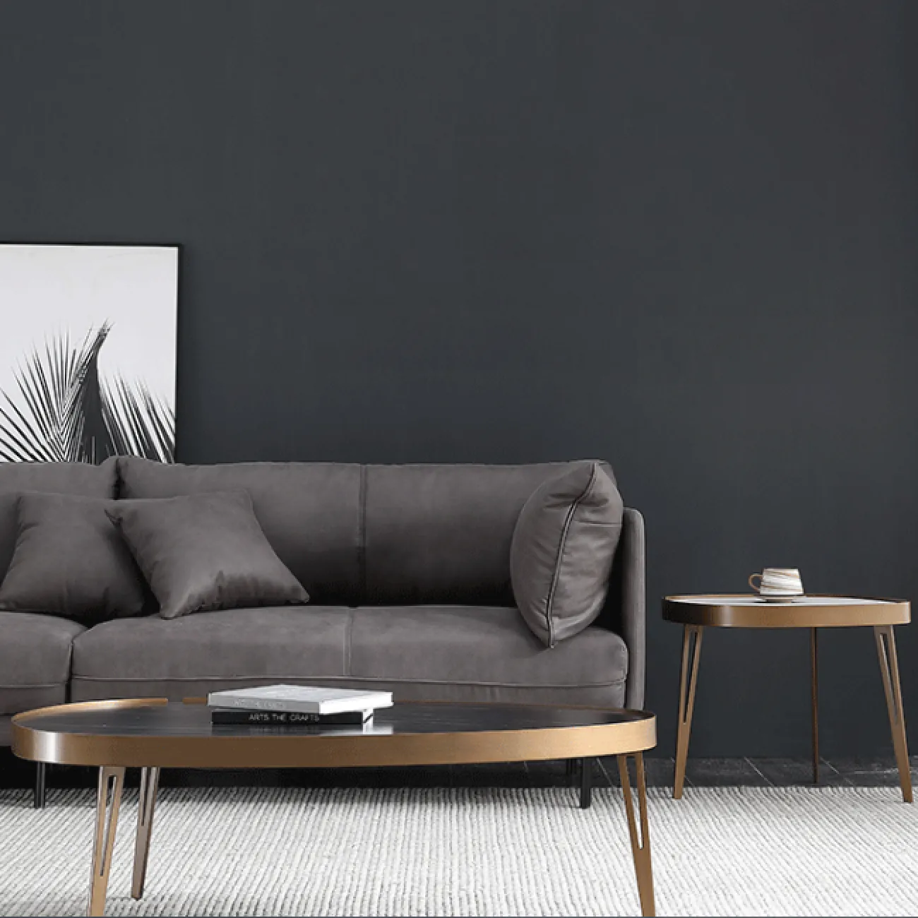 Великолепный журнальный стол из камня в стиле Минимализм LaLume AR22313-23