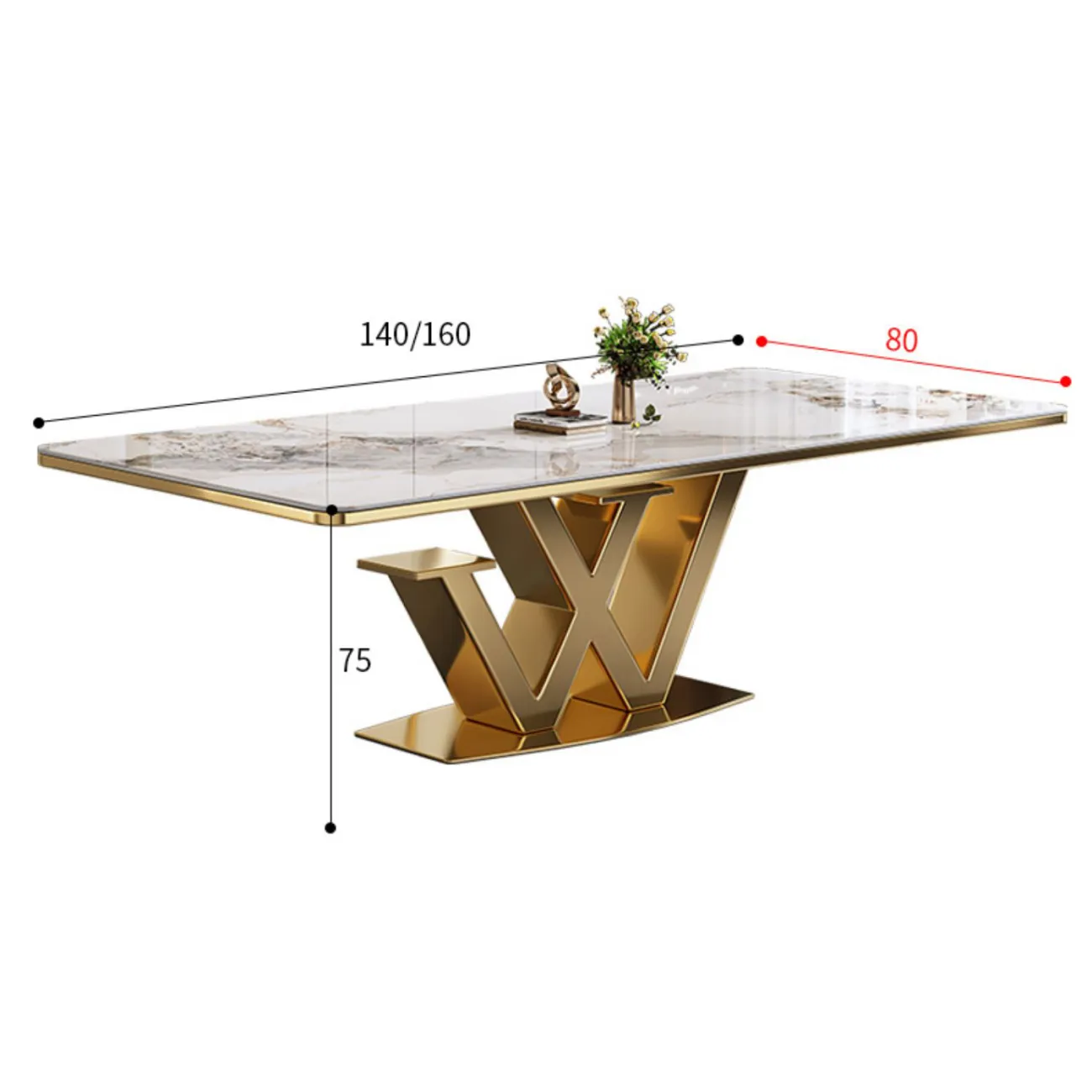 Минималистичный обеденный каменный стол в Современном стиле LaLume AR22365-23