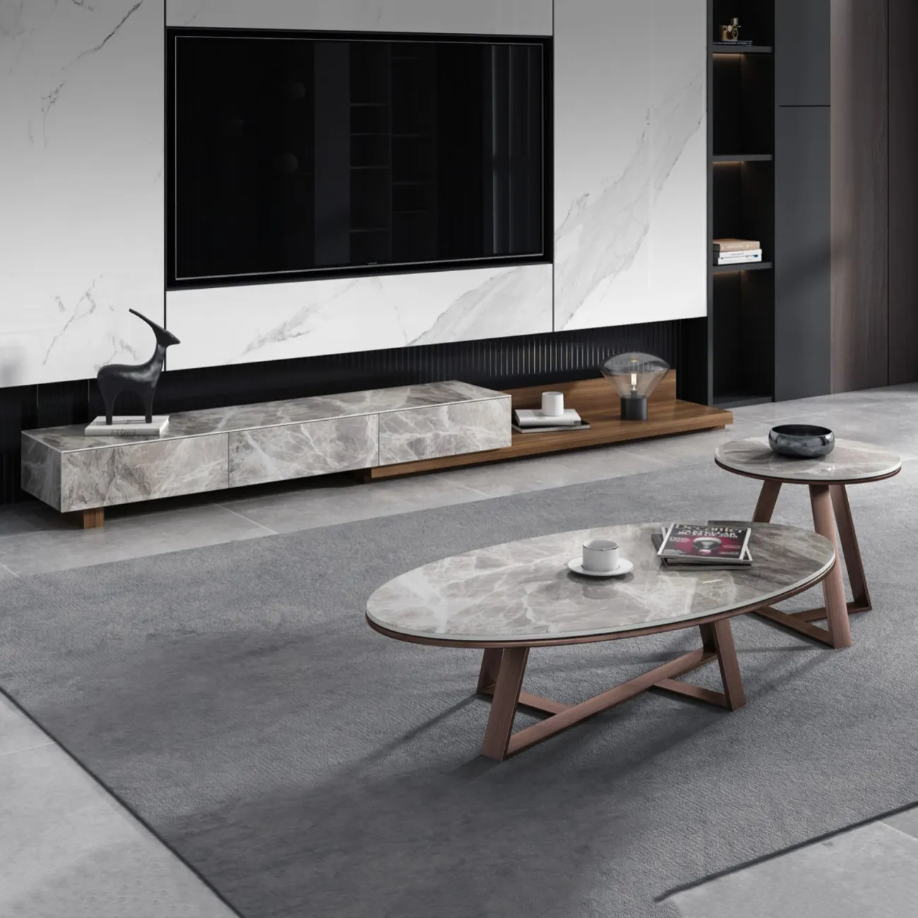 Роскошная тумба для телевизора в Минималистичном стиле LaLume AR21281-23 Роскошная тумба для телевизора в Минималистичном стиле LaLume AR21281-23