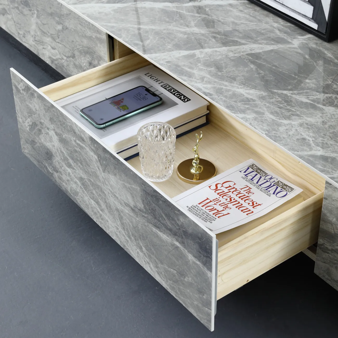 Роскошная тумба для телевизора в Минималистичном стиле LaLume AR21281-23 Роскошная тумба для телевизора в Минималистичном стиле LaLume AR21281-23