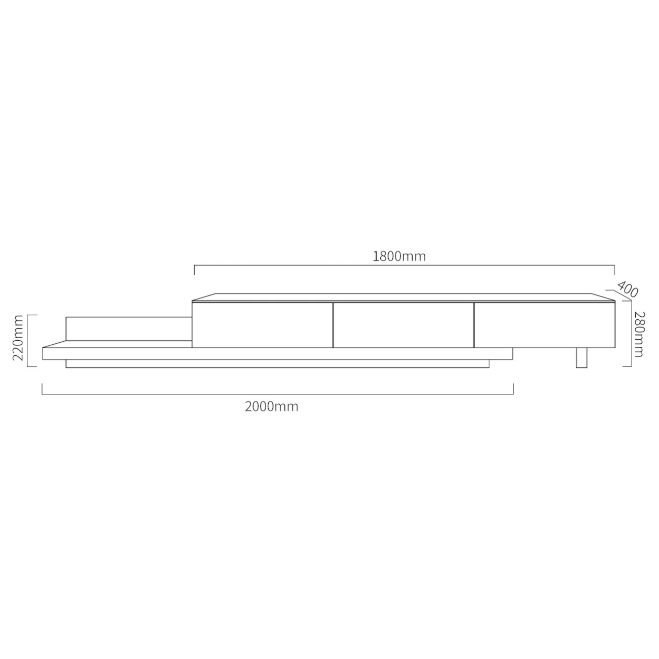 Роскошная тумба для телевизора в Минималистичном стиле LaLume AR21281-23 Роскошная тумба для телевизора в Минималистичном стиле LaLume AR21281-23