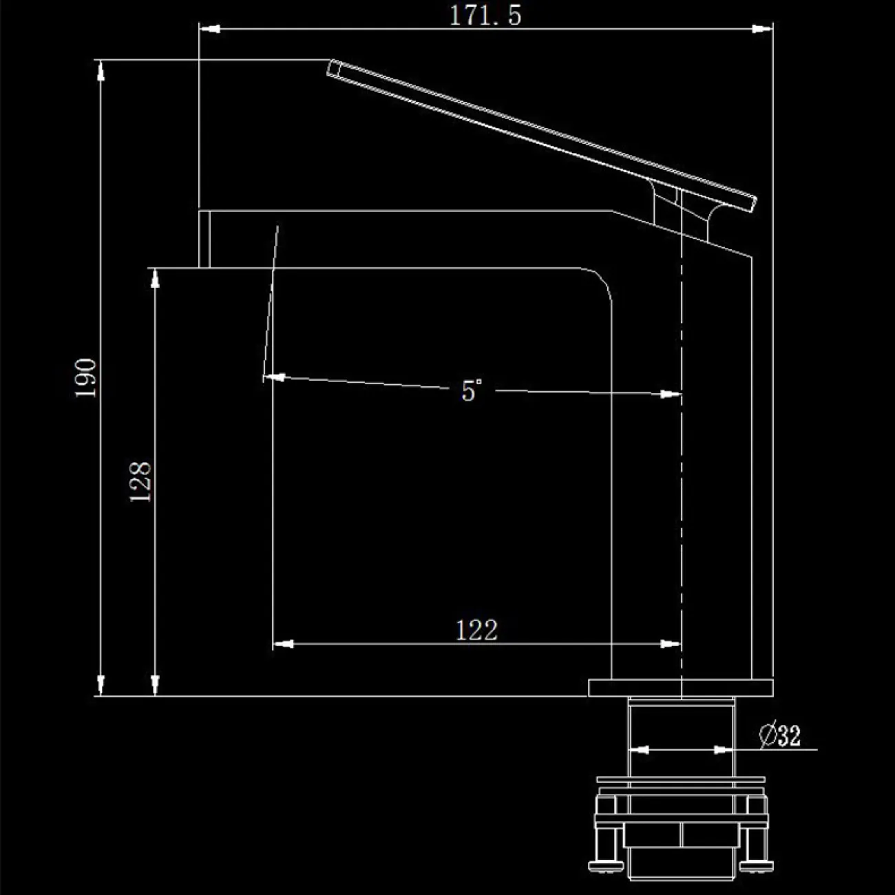 Современный латунный смеситель для ванной комнаты LaLume MB20516-23 Современный латунный смеситель для ванной комнаты LaLume MB20516-23