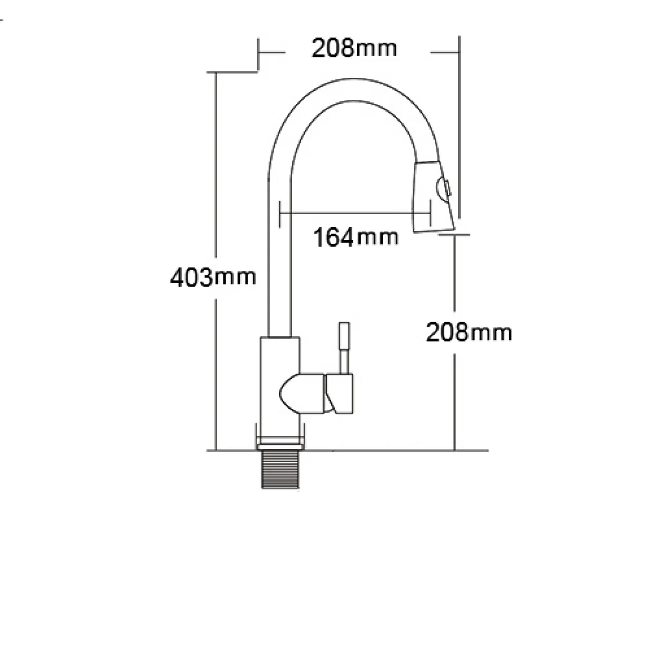 Телескопический латунный смеситель для кухни LaLume MB20522-23