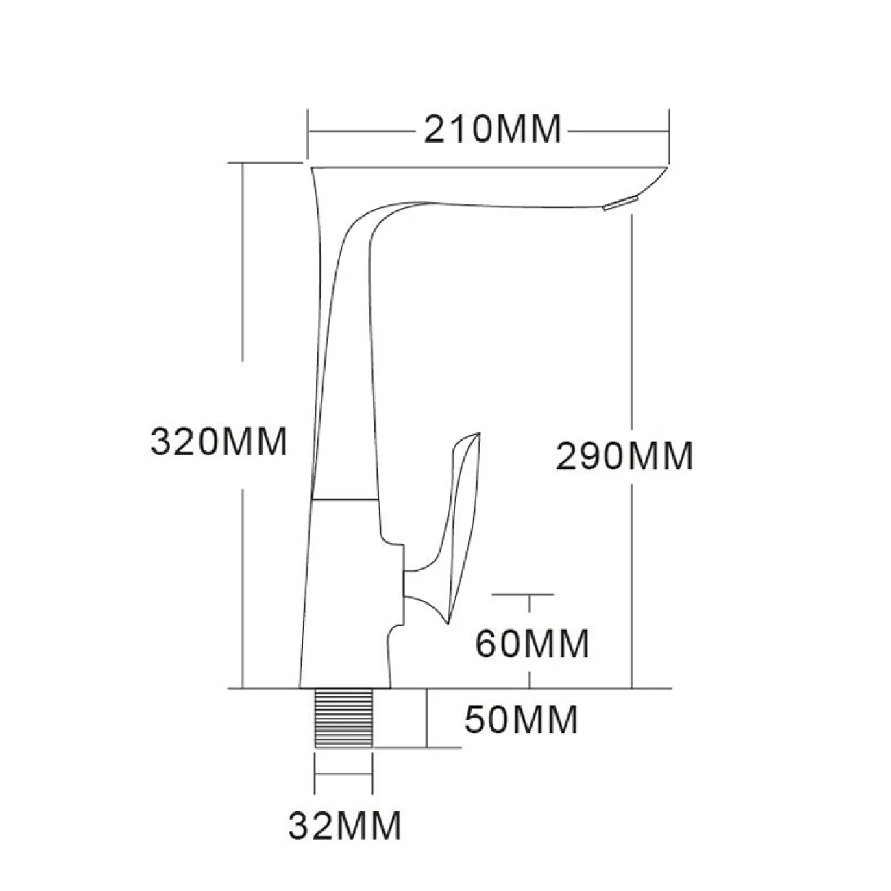 Современный латунный смеситель для кухни LaLume MB20524-23