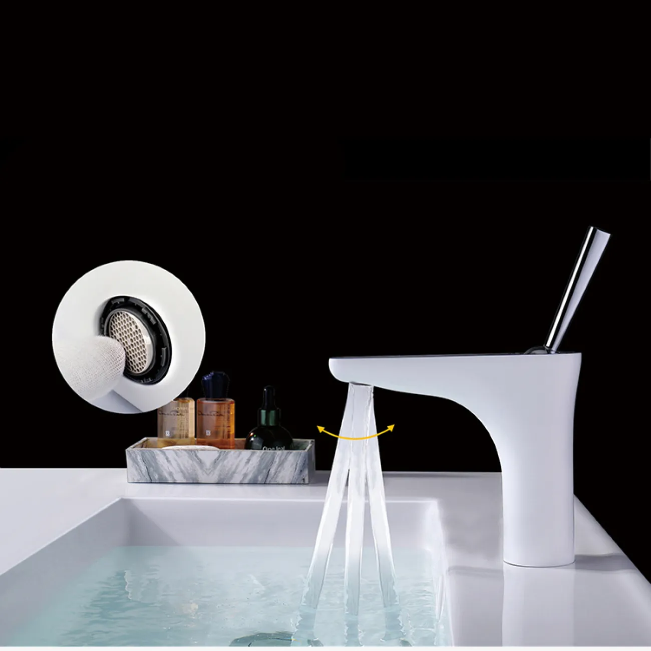 Современный латунный смеситель для ванной комнаты LaLume MB20526-23 Современный латунный смеситель для ванной комнаты LaLume MB20526-23