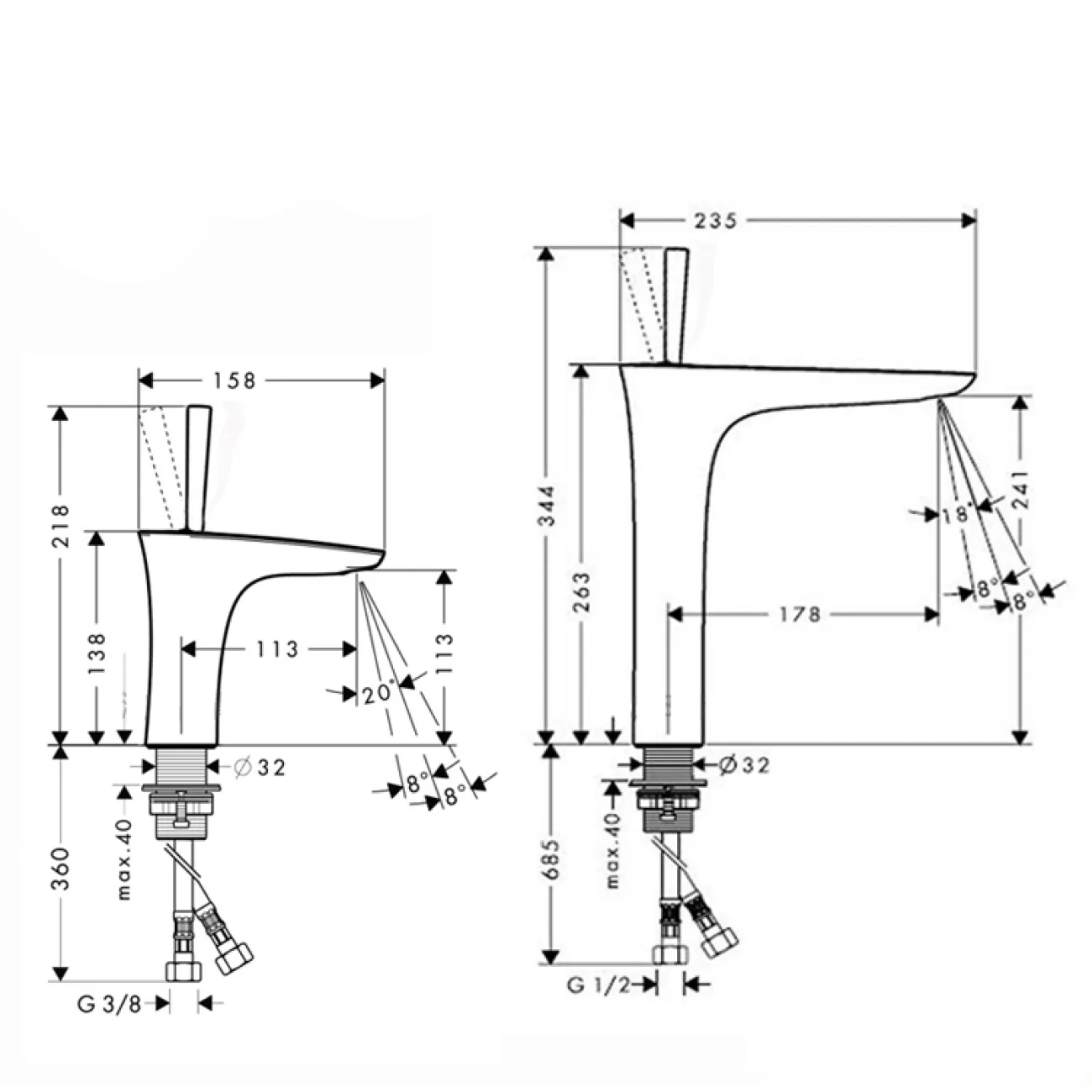 Современный латунный смеситель для ванной комнаты LaLume MB20526-23 Современный латунный смеситель для ванной комнаты LaLume MB20526-23