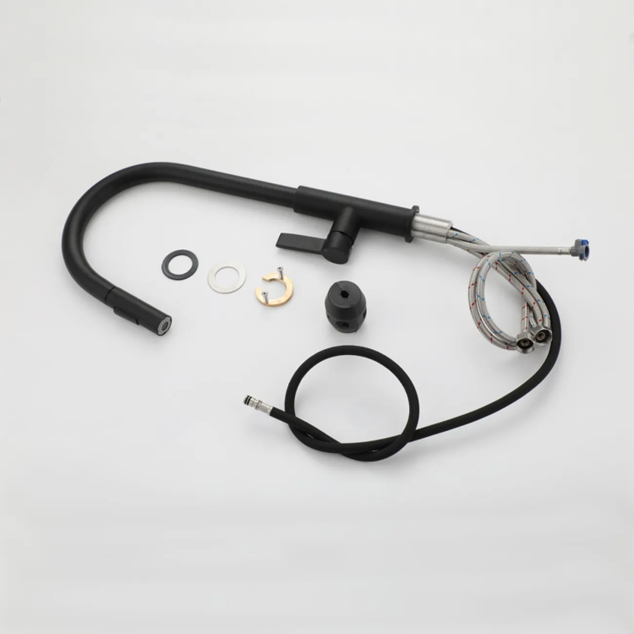 Выдвижной латунный смеситель для кухни LaLume MB20544-23