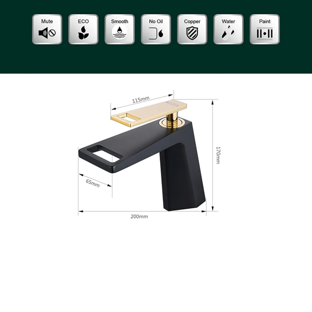 Современный латунный смеситель для ванной комнаты LaLume MB20497-23