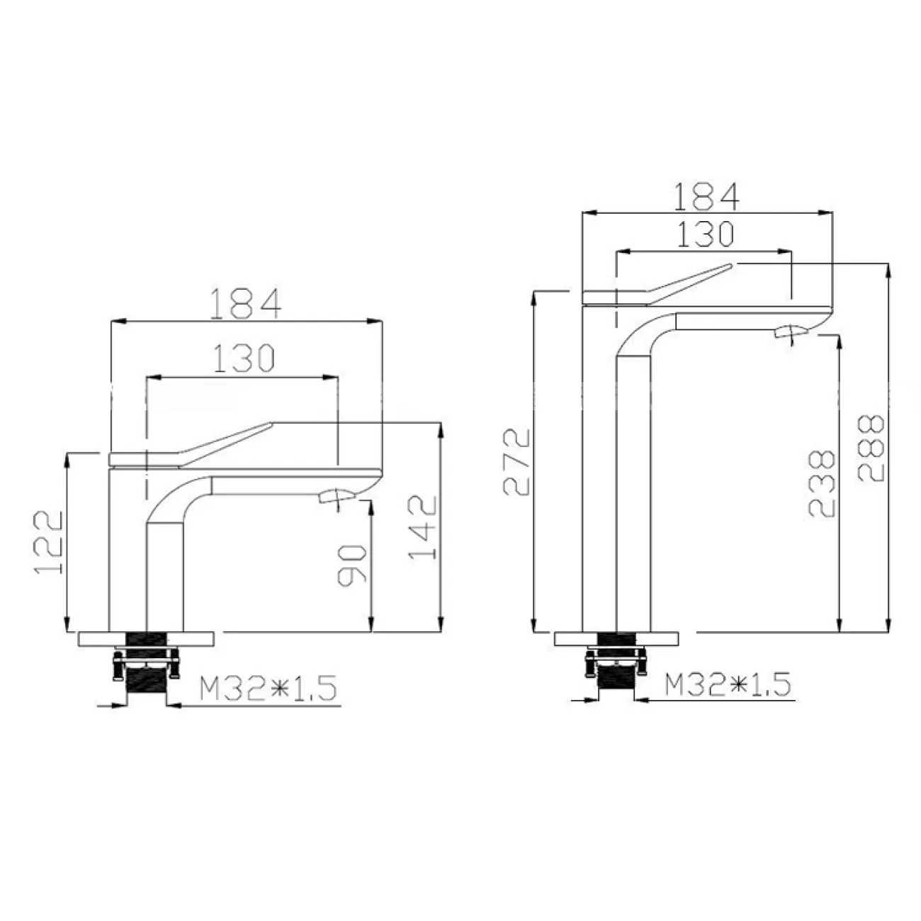 Современный латунный смеситель для ванной комнаты LaLume MB20626-23 Современный латунный смеситель для ванной комнаты LaLume MB20626-23