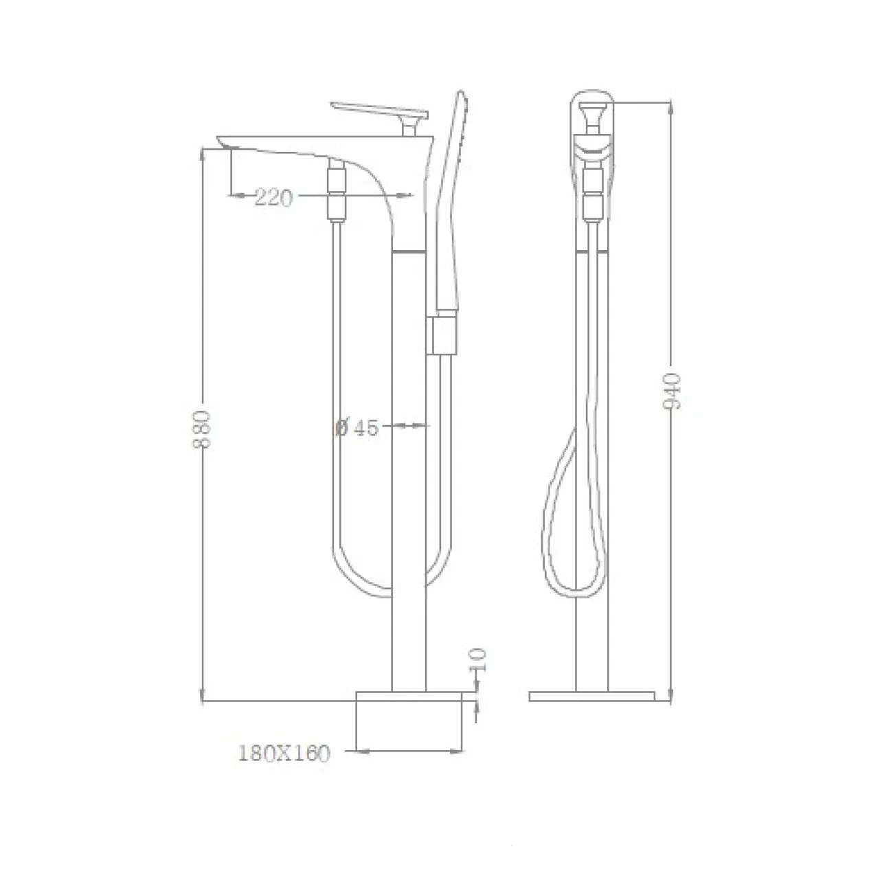 Современный латунный смеситель для ванной комнаты LaLume MB20640-23
