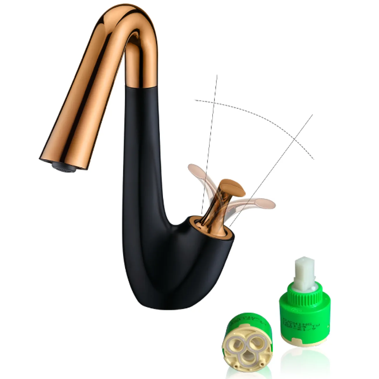 Современный латунный смеситель для ванной комнаты LaLume MB20746-23 Современный латунный смеситель для ванной комнаты LaLume MB20746-23