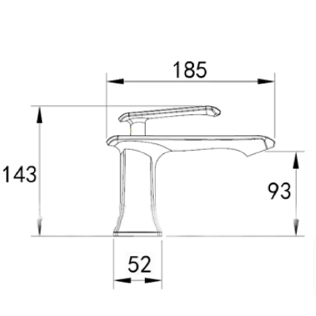 Современный латунный смеситель для ванной комнаты LaLume MB20501-23 Современный латунный смеситель для ванной комнаты LaLume MB20501-23
