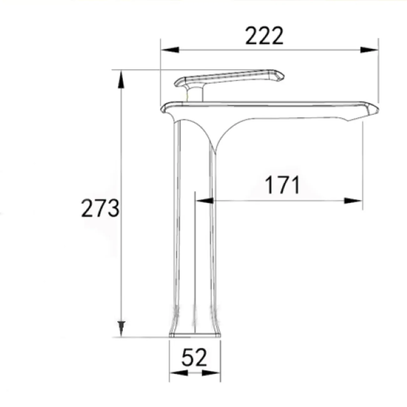Современный латунный смеситель для ванной комнаты LaLume MB20501-23 Современный латунный смеситель для ванной комнаты LaLume MB20501-23