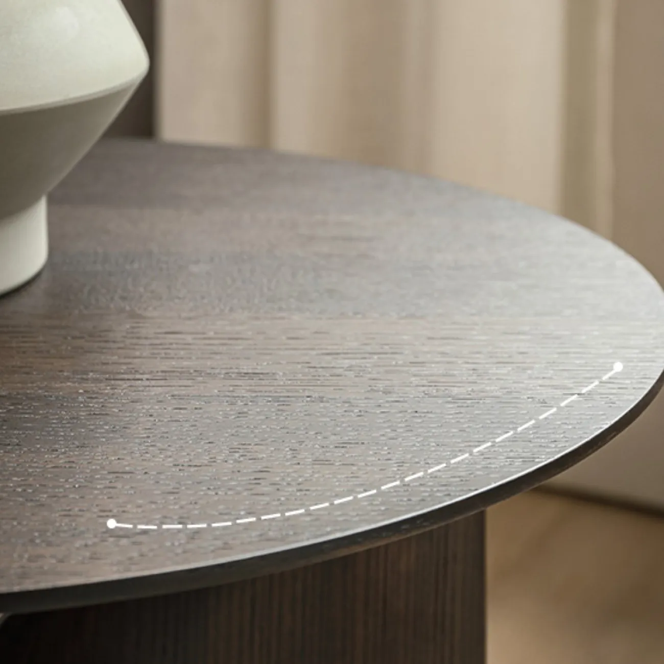 Приставной столик из цельного дерева круглый креативного цвета MIZEO 37327-29