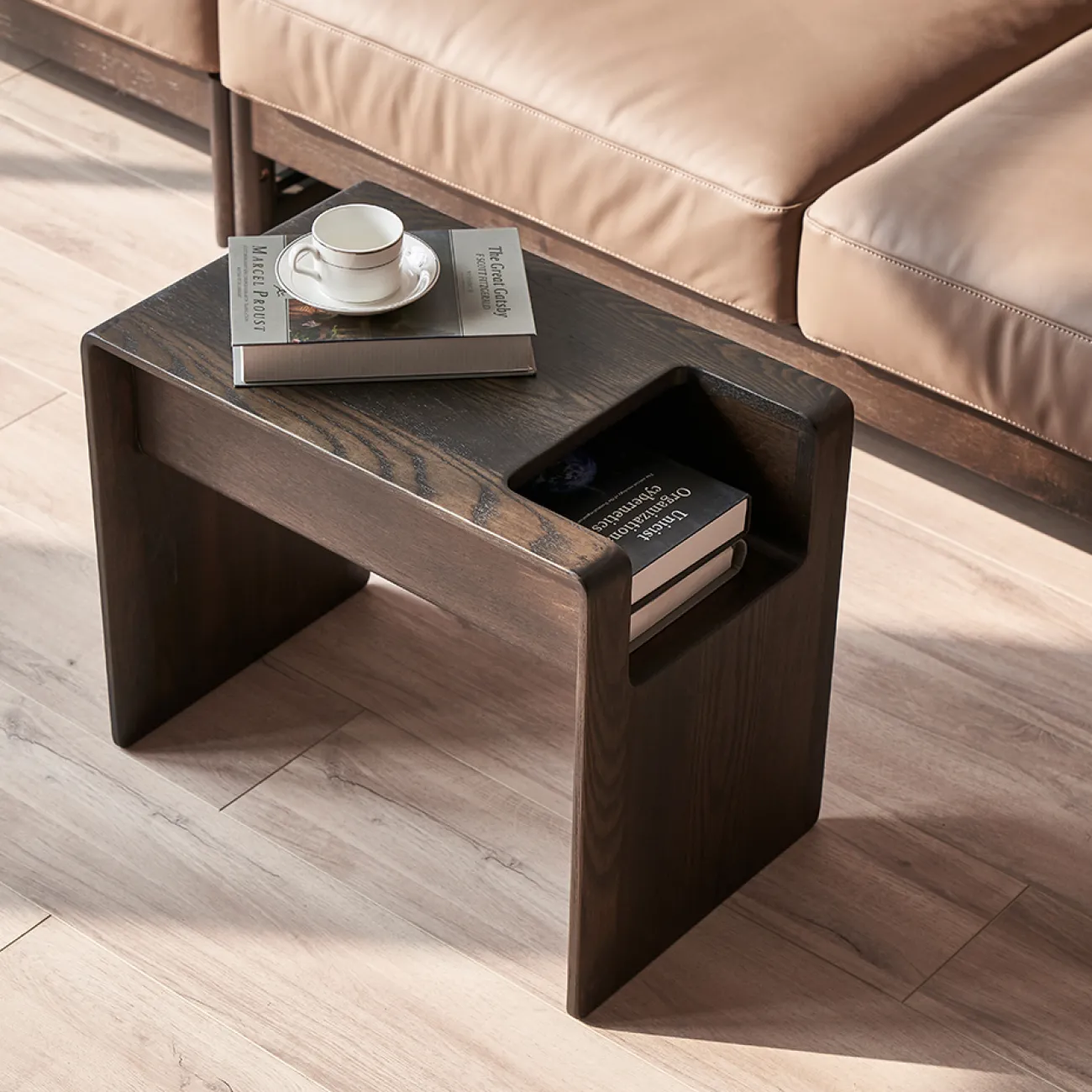 Приставной столик для хранения вещей из массива ясеня MIZEO 37328-29