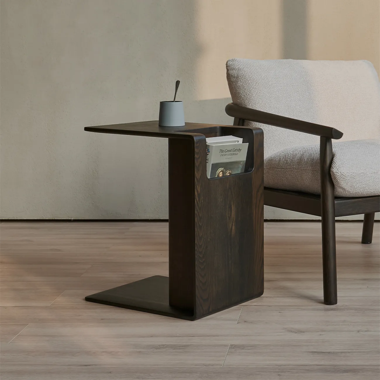 Приставной столик для хранения вещей из массива ясеня MIZEO 37328-29