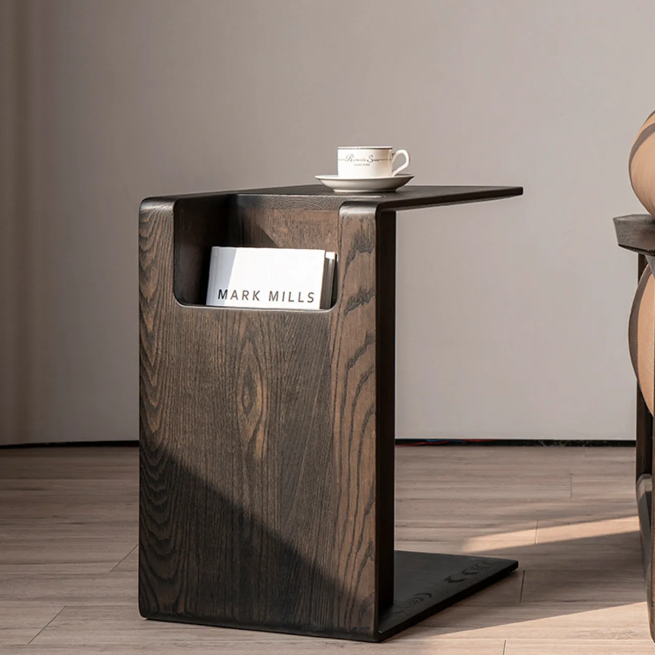 Приставной столик для хранения вещей из массива ясеня MIZEO 37328-29