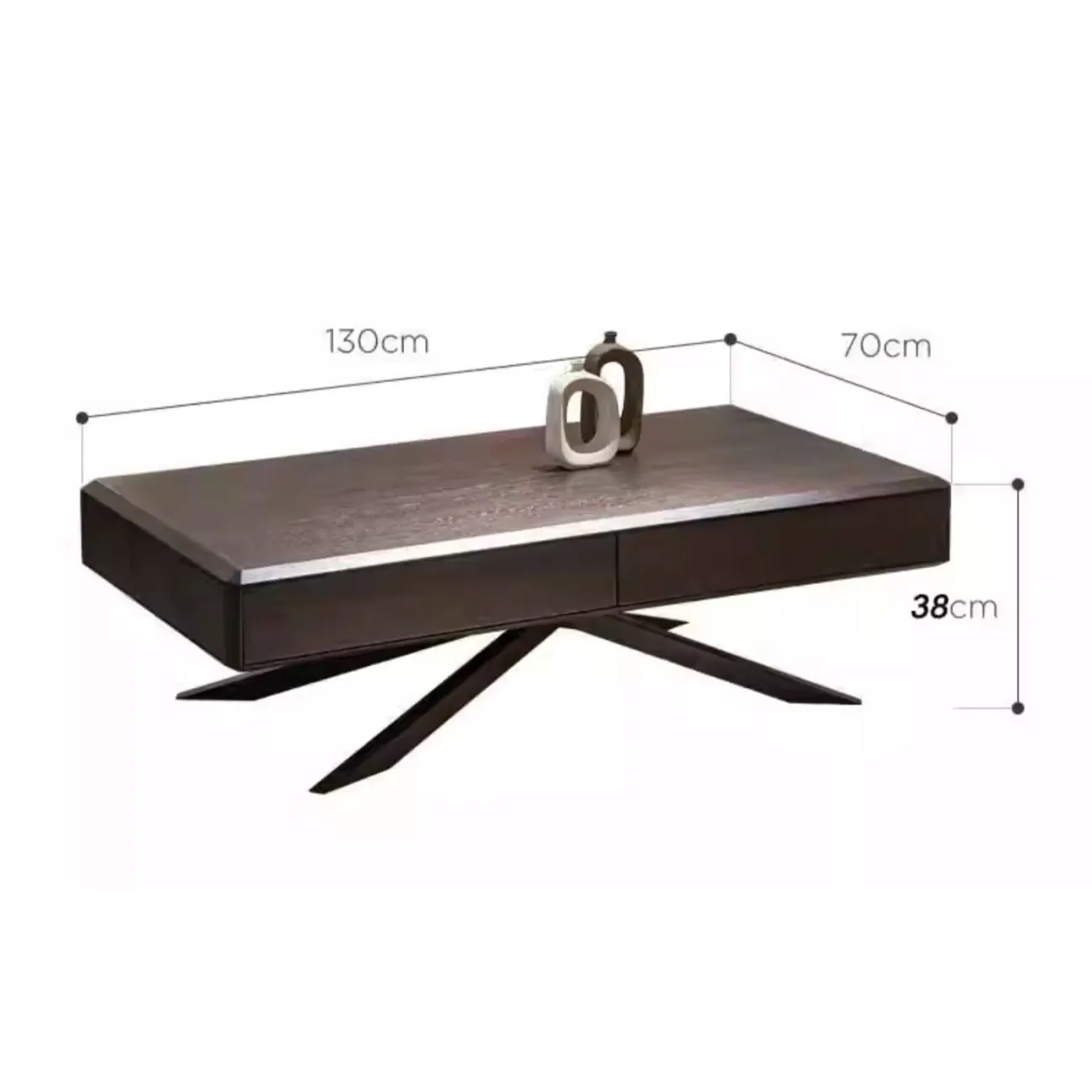 Журнальный столик из массива дерева в скандинавском стиле MIZEO 37330-29