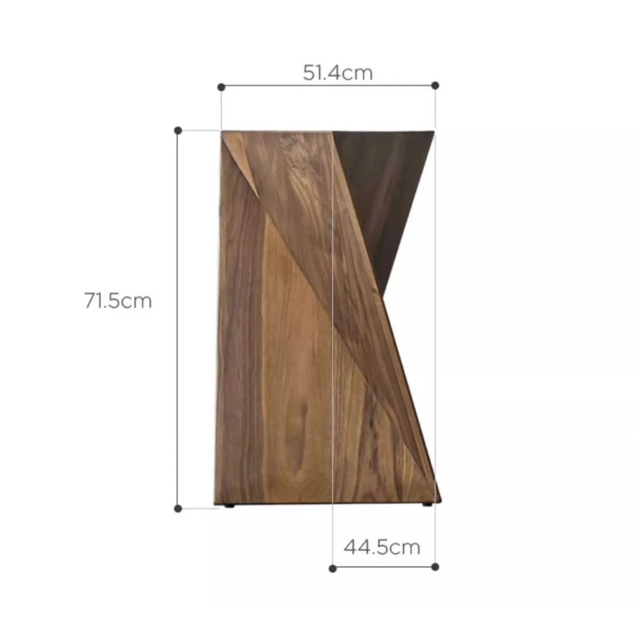 Приставной столик из североамериканского чёрного ореха MIZEO 37334-29 Приставной столик из североамериканского чёрного ореха MIZEO 37334-29