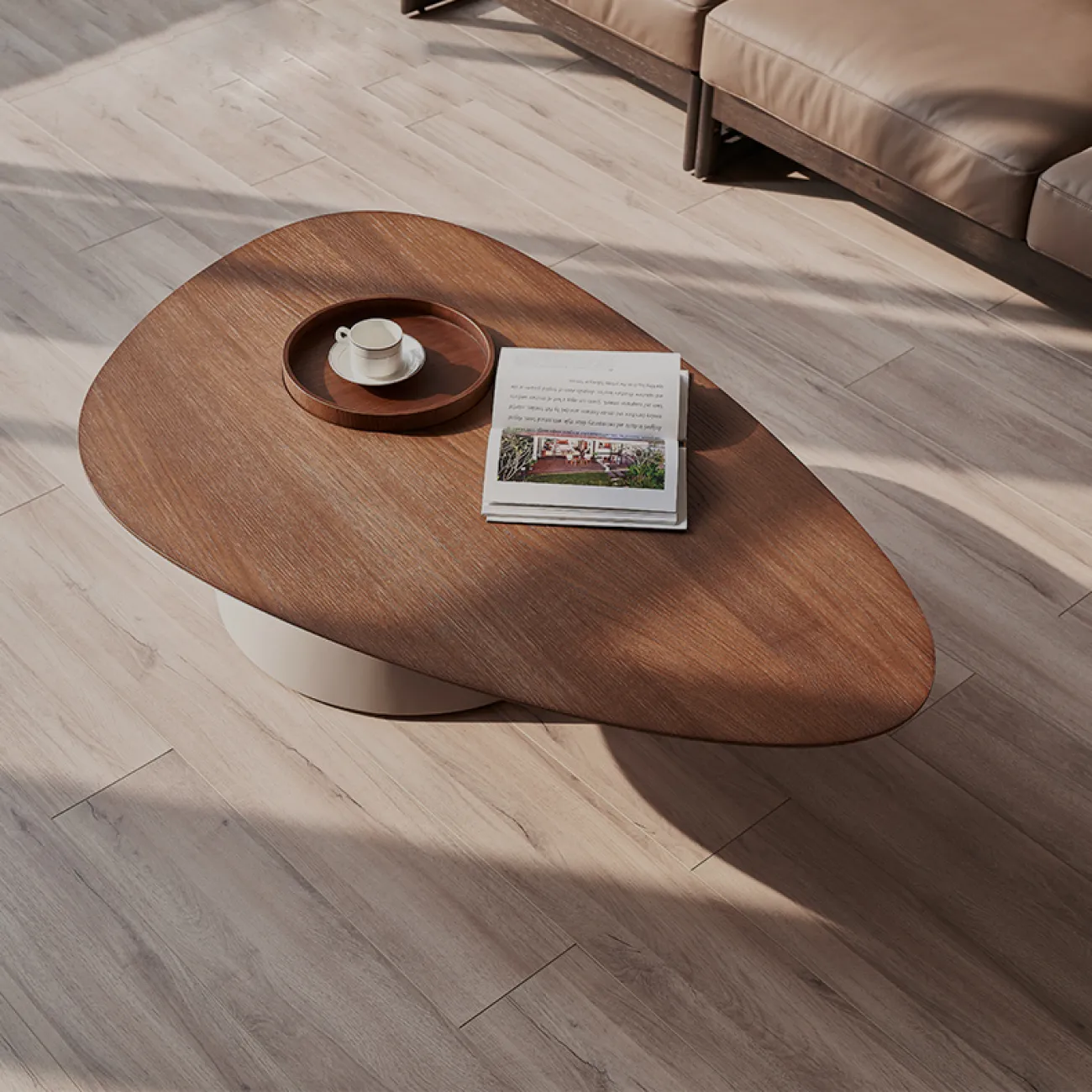 Минималистский журнальный столик из массива белого дуба MIZEO  37335-29